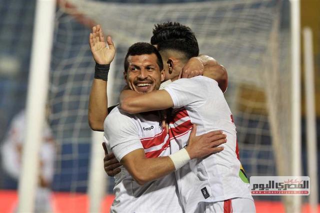 فرحة لاعبي الزمالك بالفوز علي بيراميدز