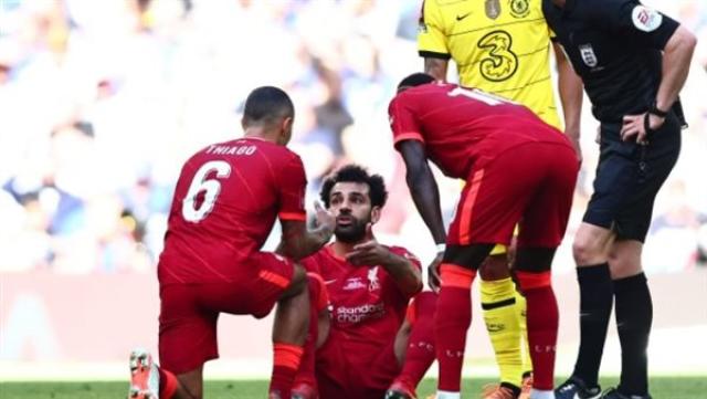لحظة إصابة محمد صلاح في مباراة تشيلسي