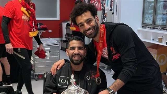 رياضة مؤمن زكريا يحتفل مع محمد صلاح