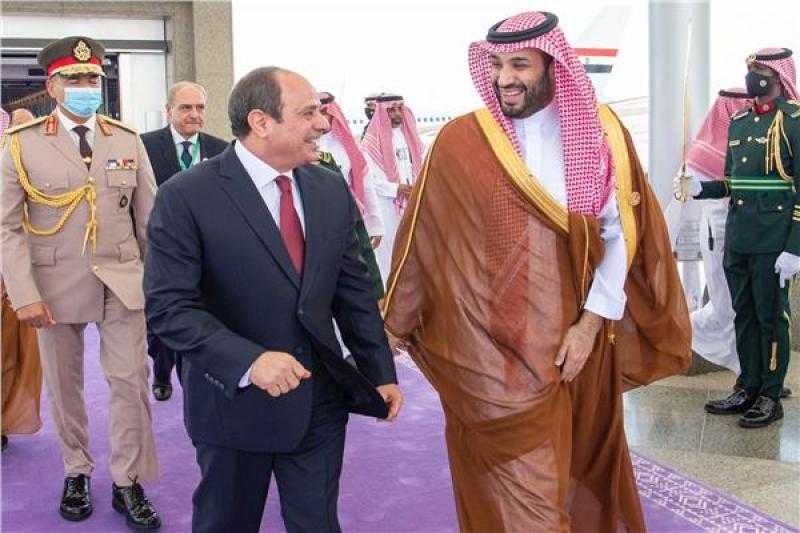 شاهد لقاء أخوي بين الرئيس المصري وولي عهد السعودية | صور